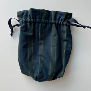 Longaberger Collectors Club 2004 Renewal Fabric Liner Drawstring Top Blue Stripe